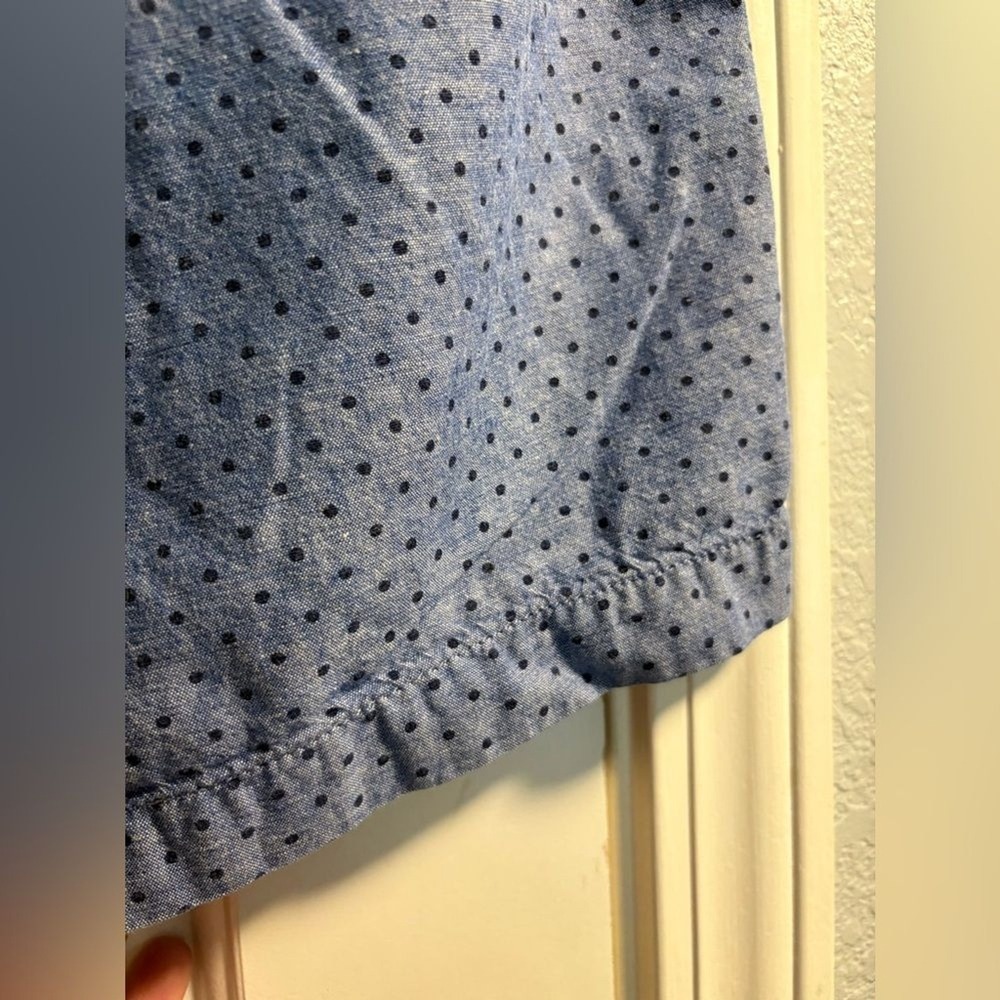 Talbots Shorts Womens Size 12 Blue Polka Dot Girlfriend Chino Bermuda - Picture 3 of 6